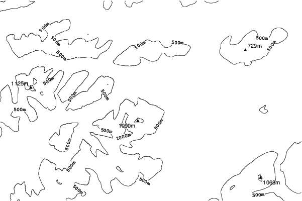 Glencoe Mountain Resort neighbourhood contours