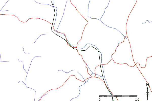 Roads and rivers close to Gore Mountain