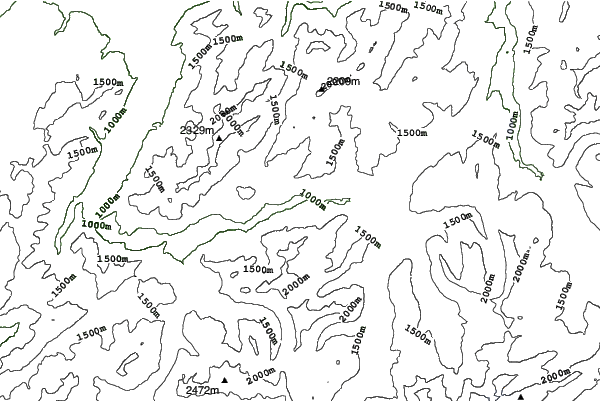 Gstaad - Saanen - Rougemont neighbourhood contours