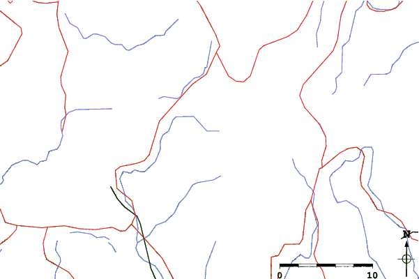 Roads and rivers close to Gujo Kogen