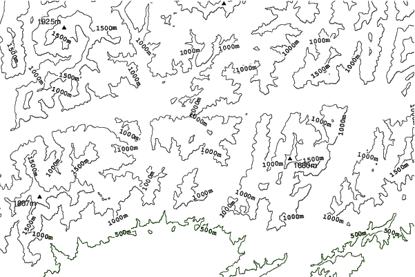 Hanmer Springs Ski Area neighbourhood contours