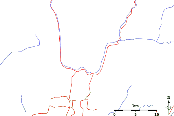 Roads and rivers close to Hanmer Springs Ski Area