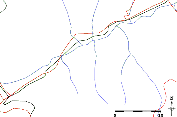 Roads and rivers close to Haute Nendaz