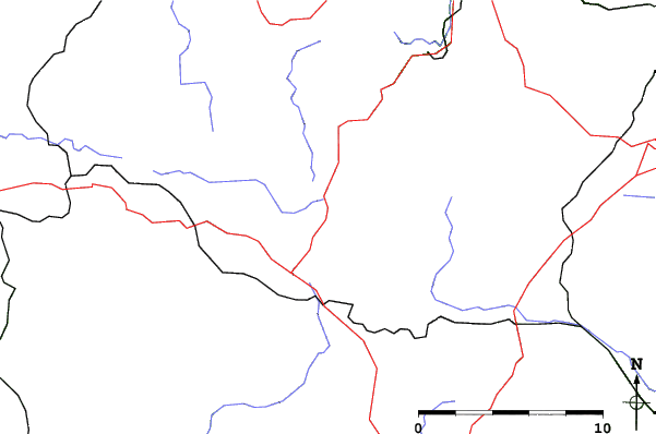 Roads and rivers close to Hellenthal/Skiarena Weisser Stein