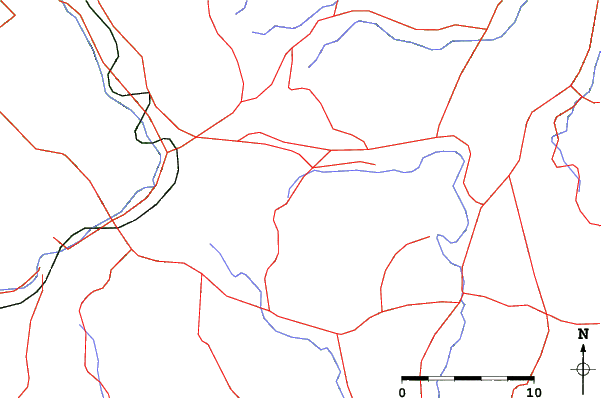 Roads and rivers close to Hiruzen Bear Valley