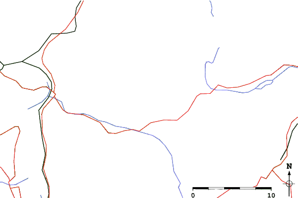 Roads and rivers close to Hoch-Ybrig