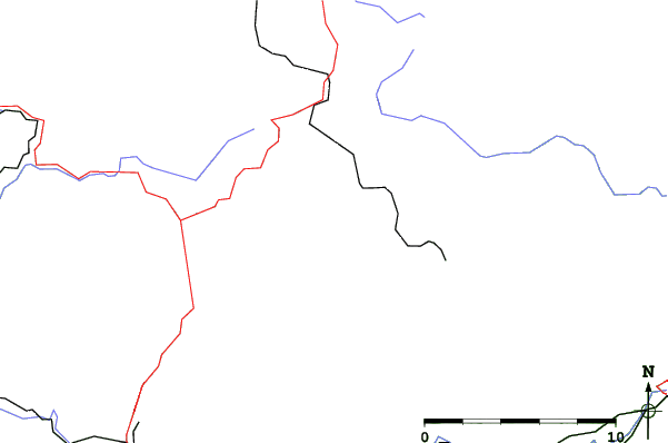 Roads and rivers close to Homberg-/Snow World Züschen