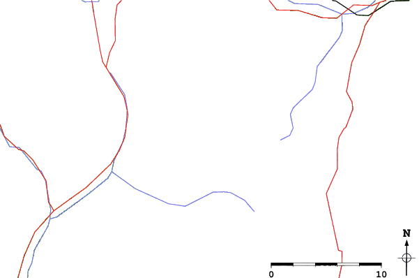 Roads and rivers close to Innerkrems