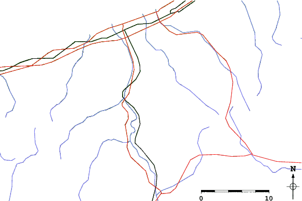 Roads and rivers close to Itoigawa Seaside Valley