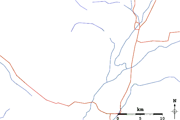 Roads and rivers close to Jackson Hole