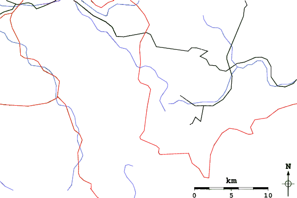 Roads and rivers close to Jahorina