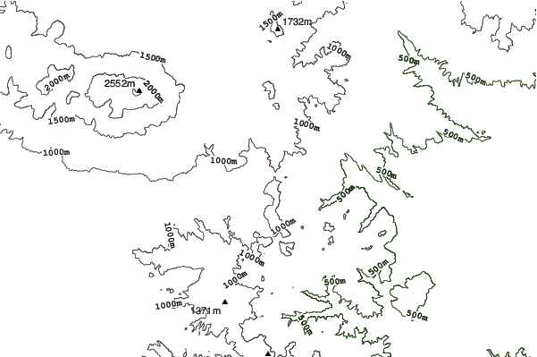 Karuizawa Prince Hotel neighbourhood contours