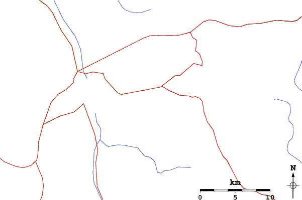 Roads and rivers close to Keystone