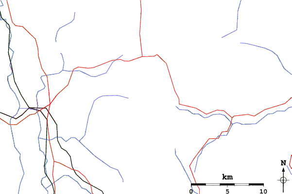 Roads and rivers close to Killington