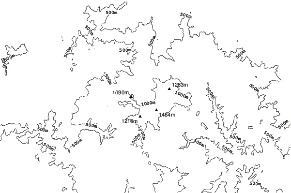 Kiroro Resort neighbourhood contours