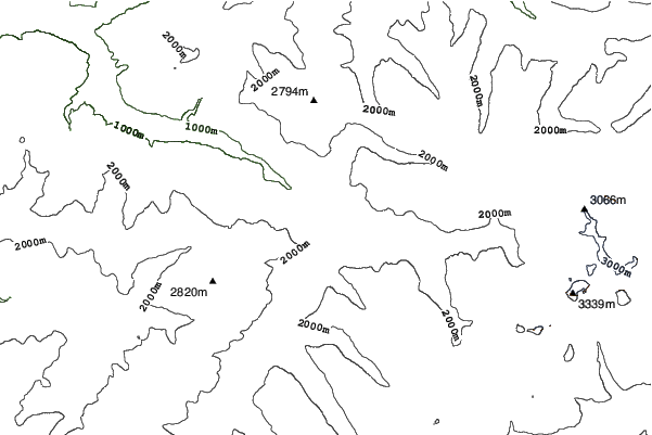 Klosters neighbourhood contours