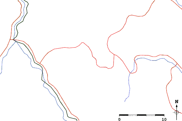 Roads and rivers close to Kopaonik
