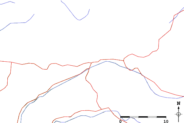 Roads and rivers close to Krasnaya Polyana (Village)