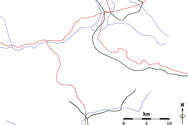 Roads and rivers close to La Molina