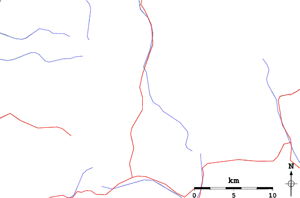 Roads and rivers close to La Villa (Alta Badia)