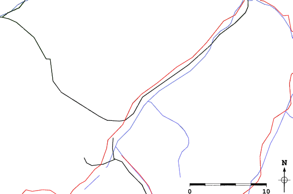 Roads and rivers close to La Punt/Engadin