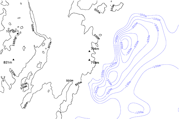 Le Massif Ski Area neighbourhood contours