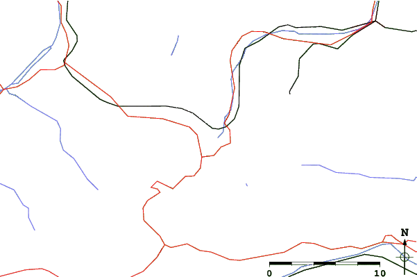 Roads and rivers close to Lermoos