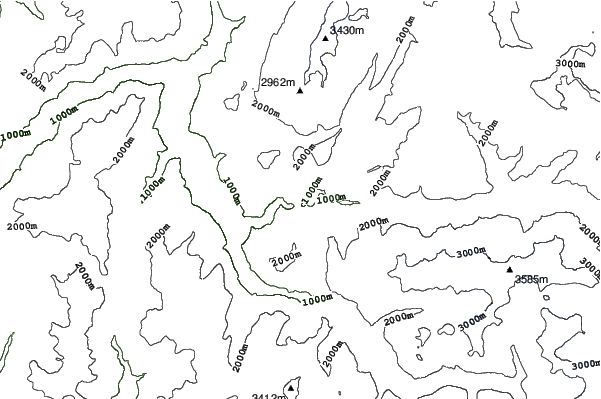 Les Deux Alpes neighbourhood contours