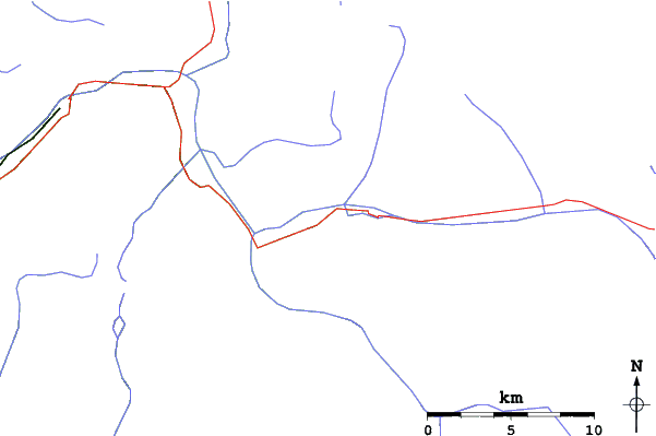 Roads and rivers close to Les Deux Alpes