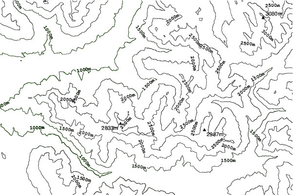 Les Orres neighbourhood contours