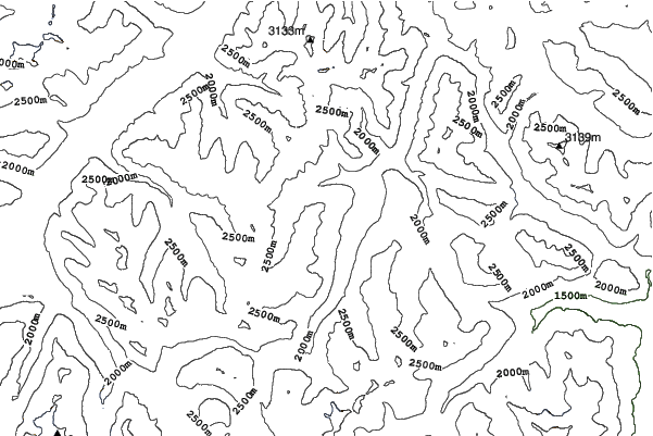 Livigno neighbourhood contours