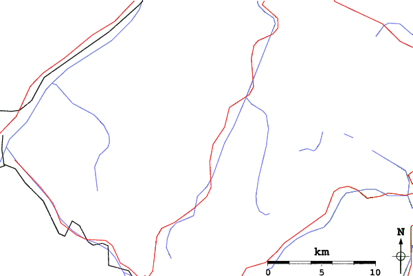 Roads and rivers close to Livigno
