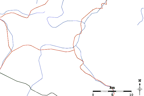 Roads and rivers close to Lofer