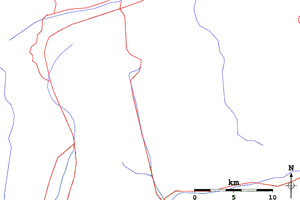 Roads and rivers close to Madesimo