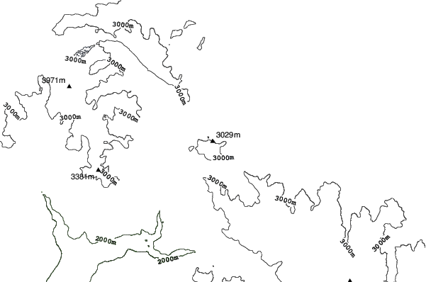 Mammoth Mountain neighbourhood contours