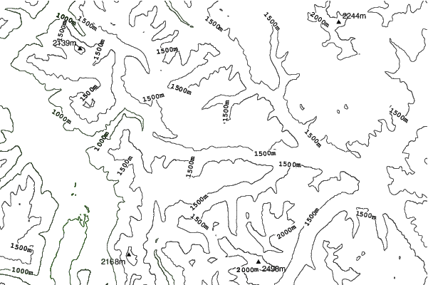 Manning Park Resort neighbourhood contours