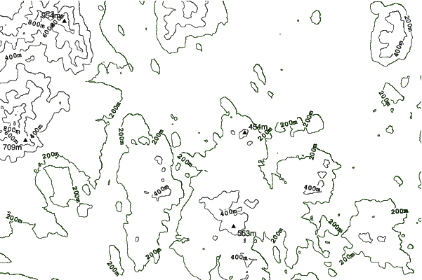 Middlebury College Snow Bowl neighbourhood contours