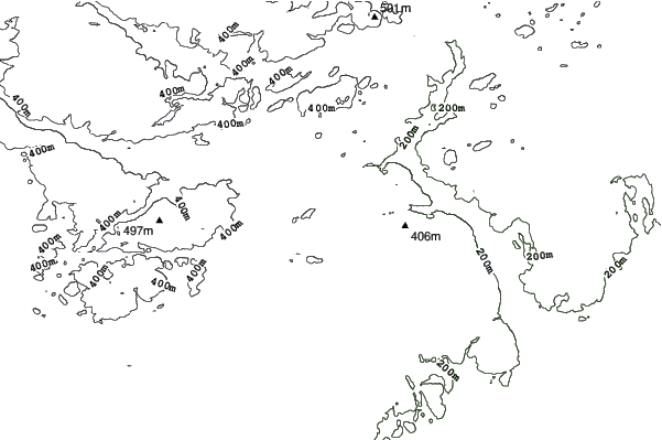 Mont Saint Sauveur neighbourhood contours