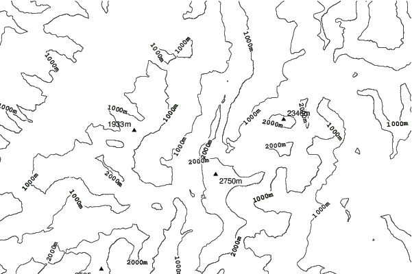 Mount Aspiring neighbourhood contours