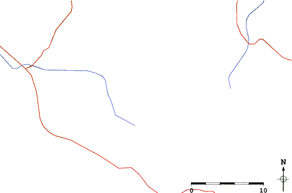 Roads and rivers close to Mount Elbrus