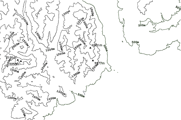 Mt Hutt neighbourhood contours