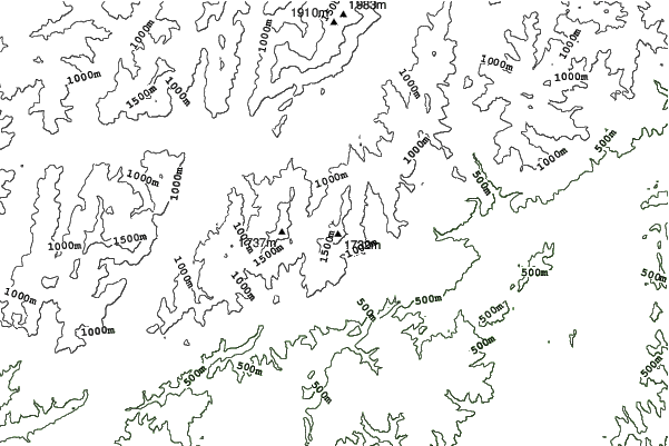 Mount Lyford neighbourhood contours