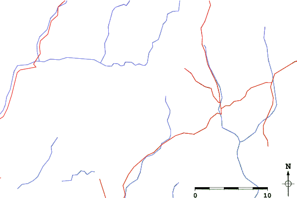 Roads and rivers close to Mount Lyford