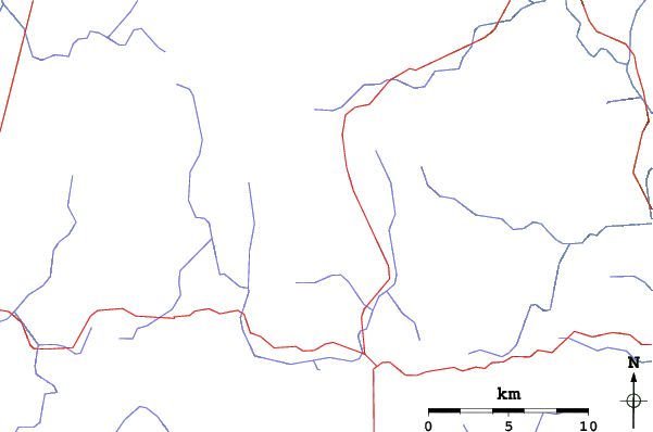 Roads and rivers close to Mount Snow
