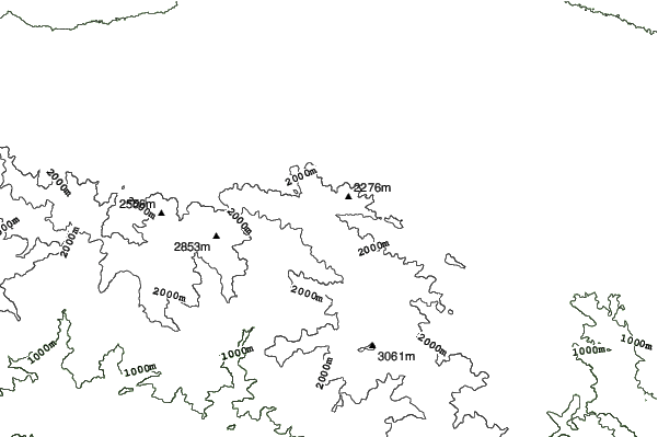 Mountain High resort neighbourhood contours
