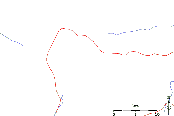 Roads and rivers close to Mt Bachelor