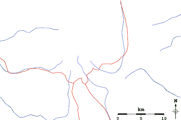 Roads and rivers close to Mt Hood Meadows
