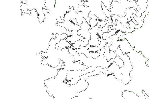 Mt Voras Kaimaktsalan neighbourhood contours