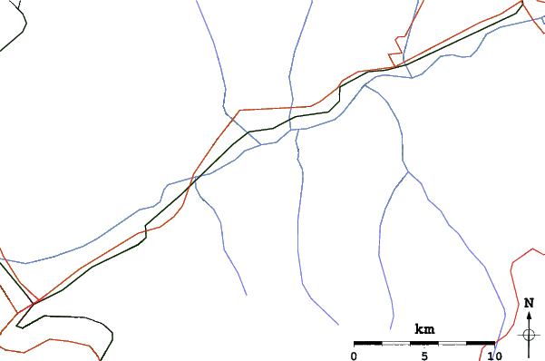Roads and rivers close to Nendaz