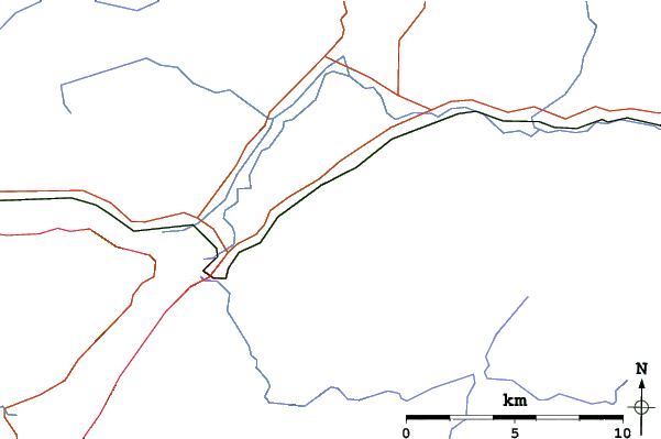 Roads and rivers close to Nevis Range